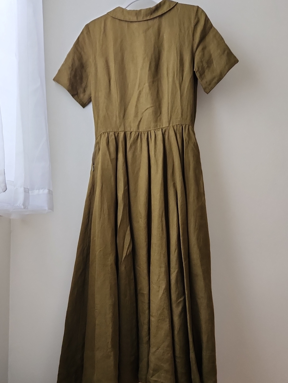 NWT Son De Flor Linen Dress - Rosemary Green XXS - Picture 3 of 4